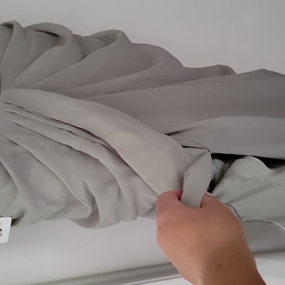 Happy Wedding Gown Gray Green Front Slit Adjustable Laced Back Fully Lined New - Picture 12 of 16